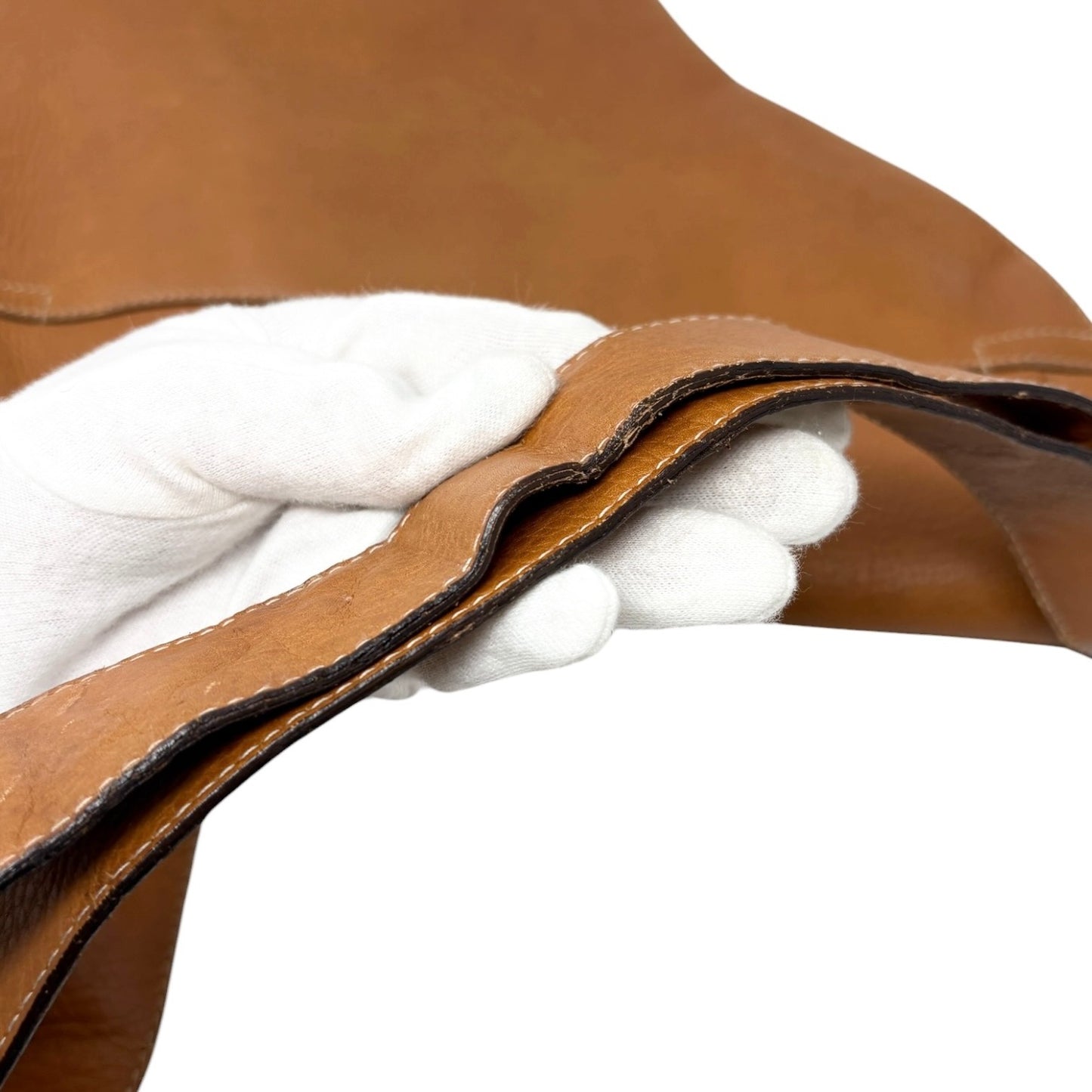 Christian Dior Vintage 2002 Baudrier Saddle Shoulder Bag Camel Leather 901812