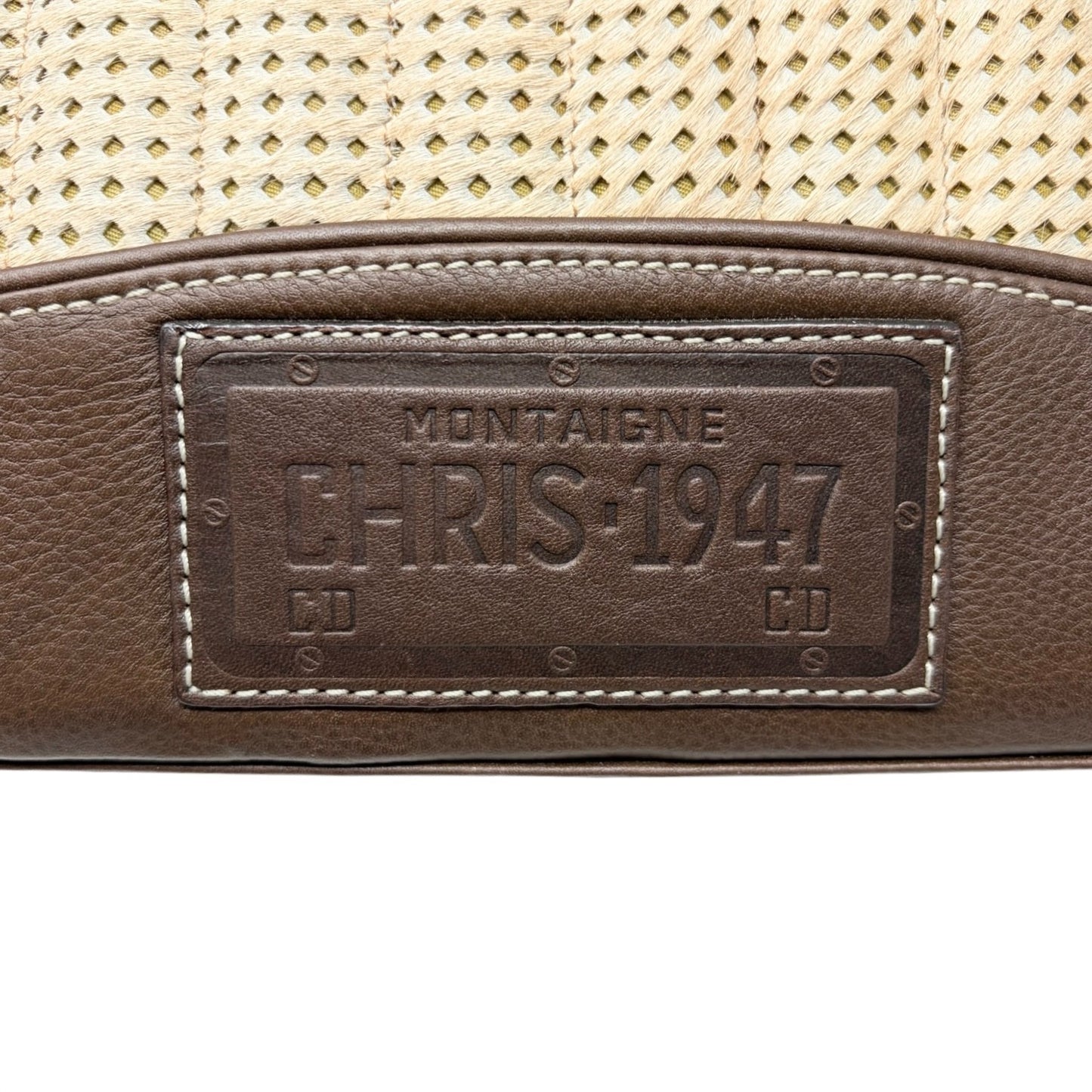 Christian Dior Vintage Montaigne Chris 1947 Pony Hair Bag Beige Brown 901895