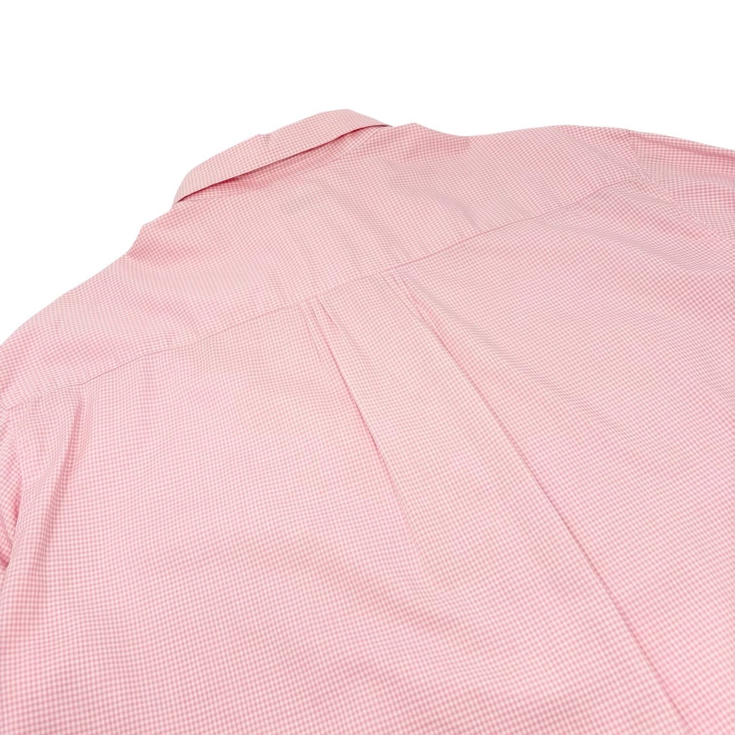 CHANEL Vintage CC Logo Gingham Check Button Up Shirt Top Pink  Cotton 901849