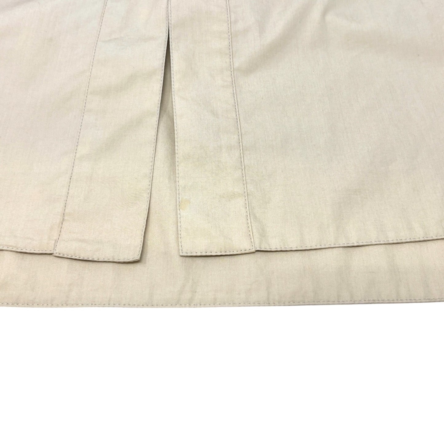 CHANEL Vintage Logo Button Shirt Blouse Long Sleeve Top Cream Cotton Quilting