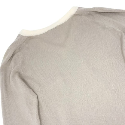 CHANEL Vintage 04C CC Logo Cashmere Knit Sweater Top #38 Beige Ivory 902362