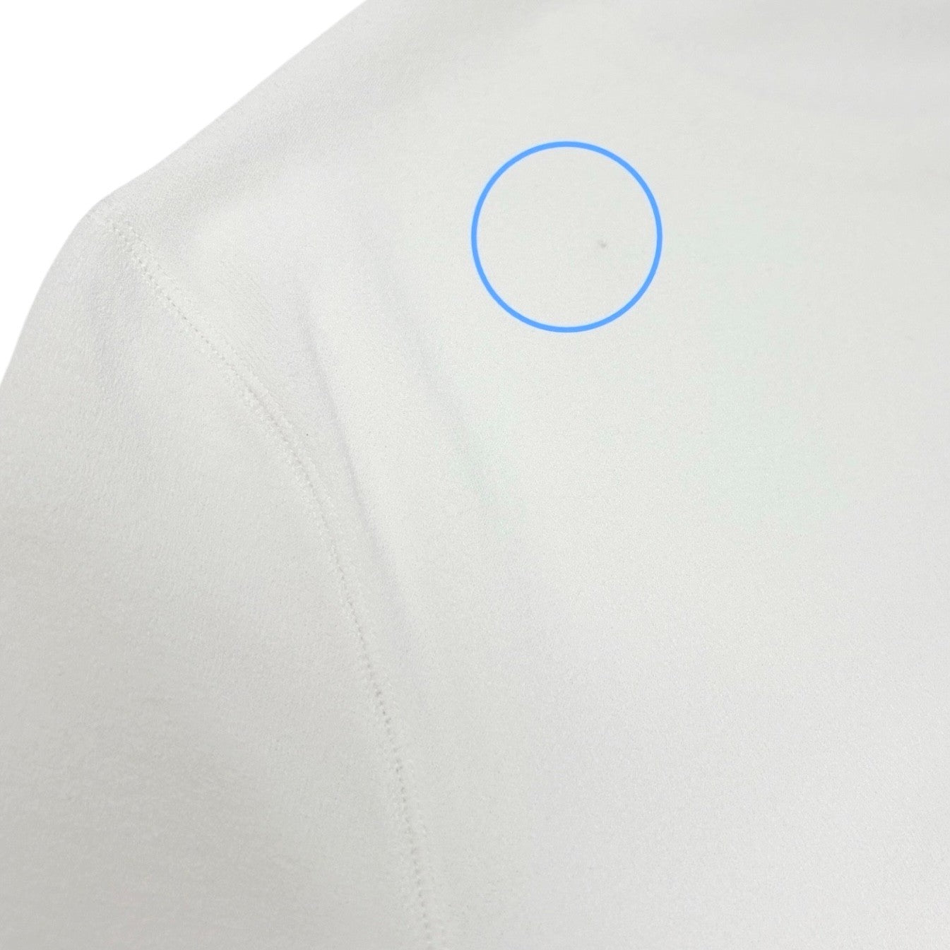 CHANEL Vintage 04C CC Logo Knit T-shirt Top #46 White Cotton See-through Mesh