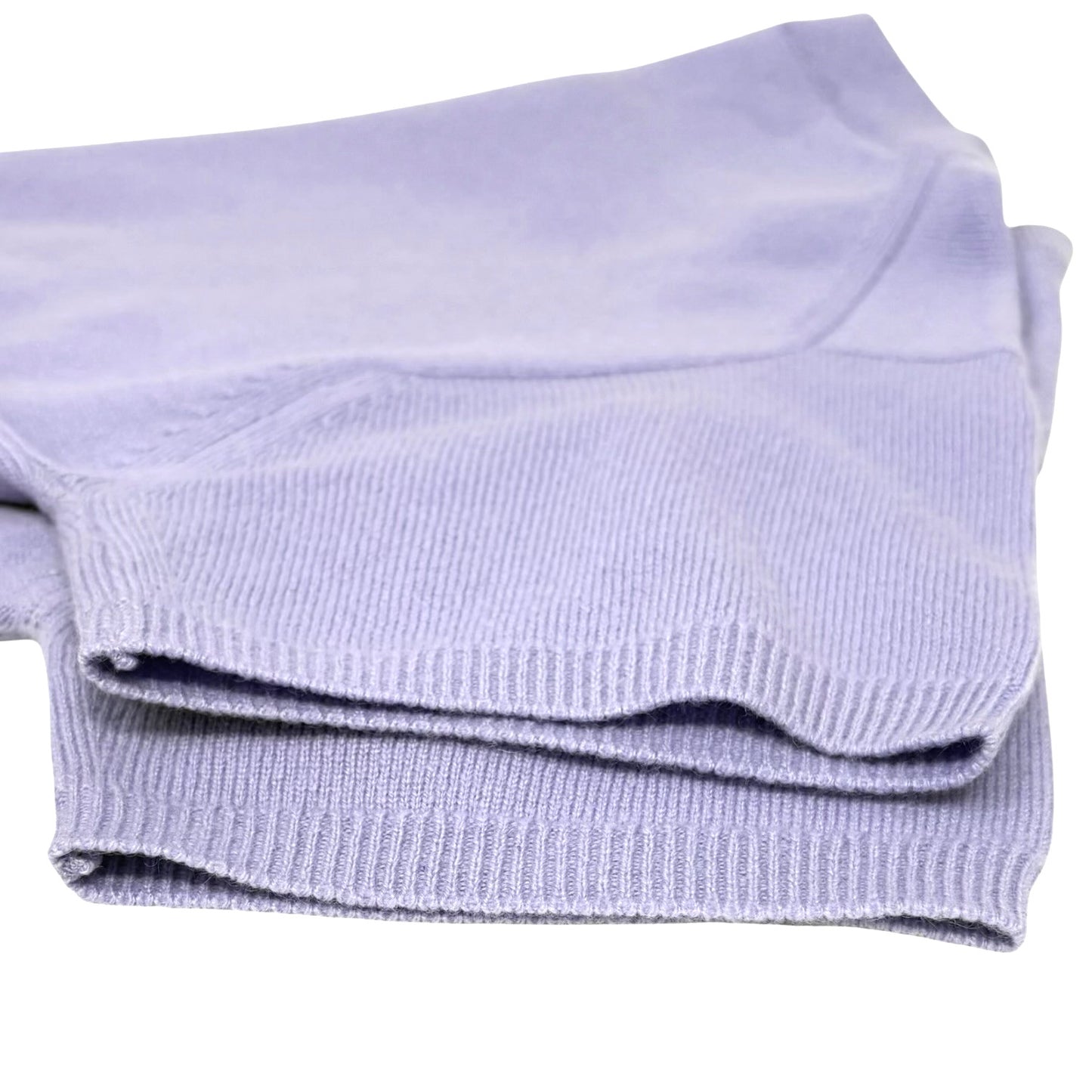 CHANEL Vintage CC Logo Button Cashmere Knit Top T-shirt Purple Blue