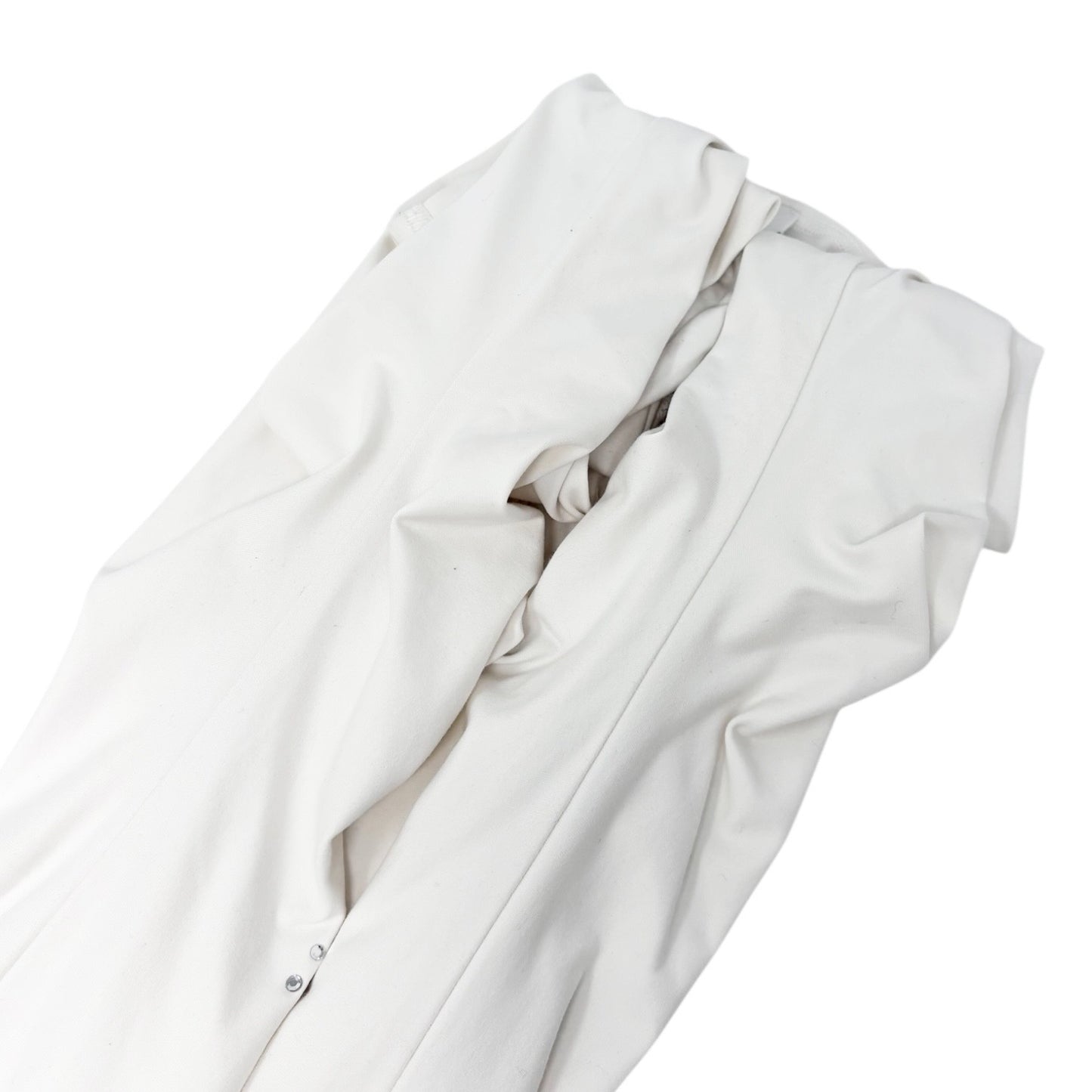 Christian Dior Vintage I Love Logo Rhinestone Top Off Shoulder #38 White Nylon