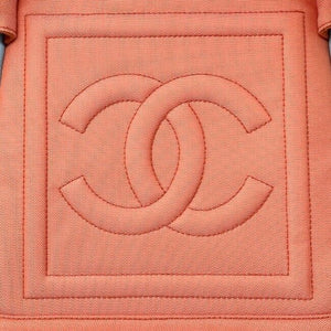 CHANEL Sport Vintage 02S CC Mark Logo Backpack Orange Blue Nylon Zip Rank AB