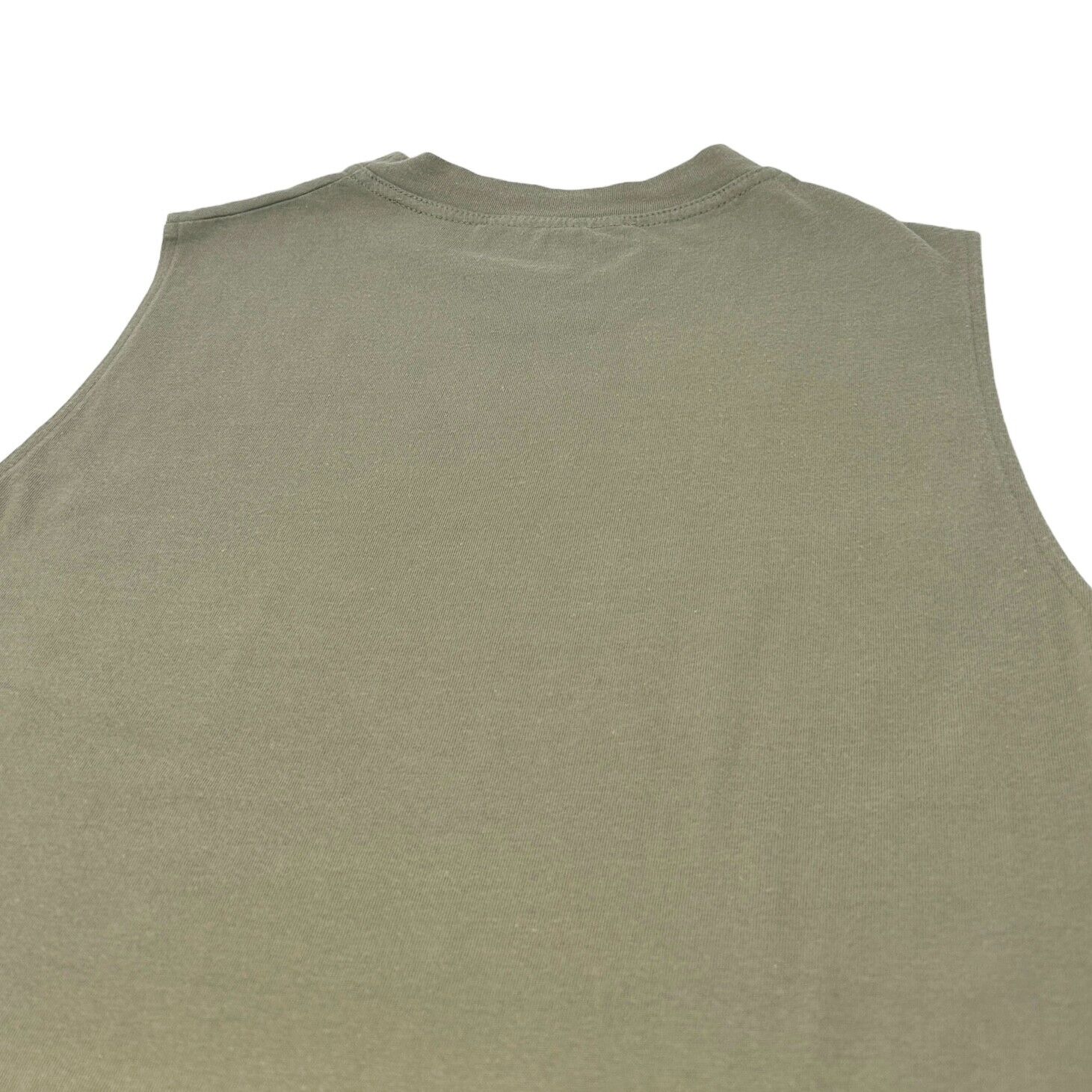 Christian Dior Vintage Logo Denim Print Tank Top #38 Khaki Cotton Rank AB