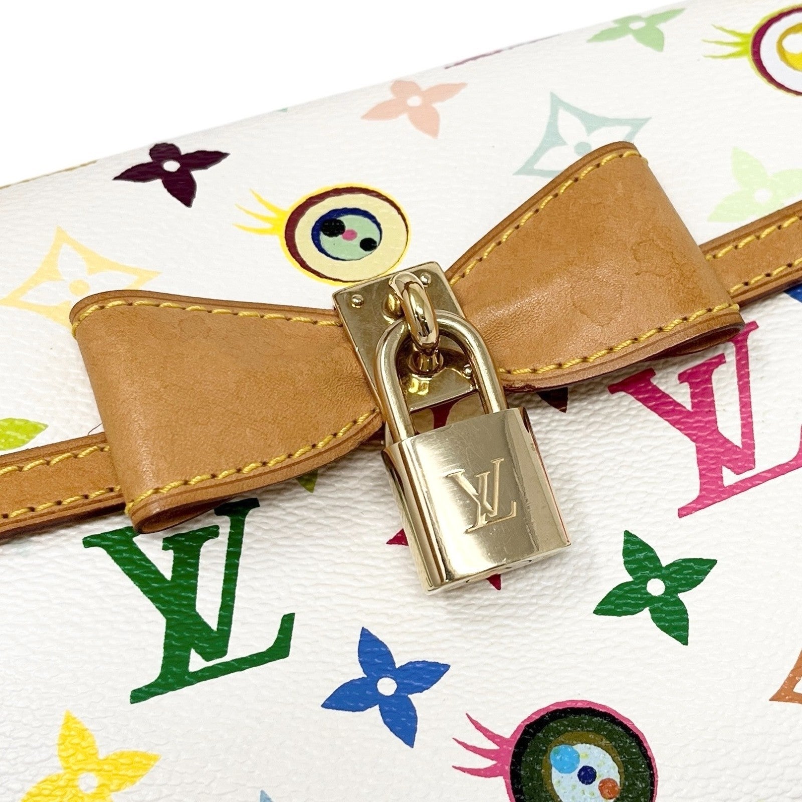 LOUIS VUITTON Vintage M92055 Eye Love Monogram Pochette Eye Miss You Bag