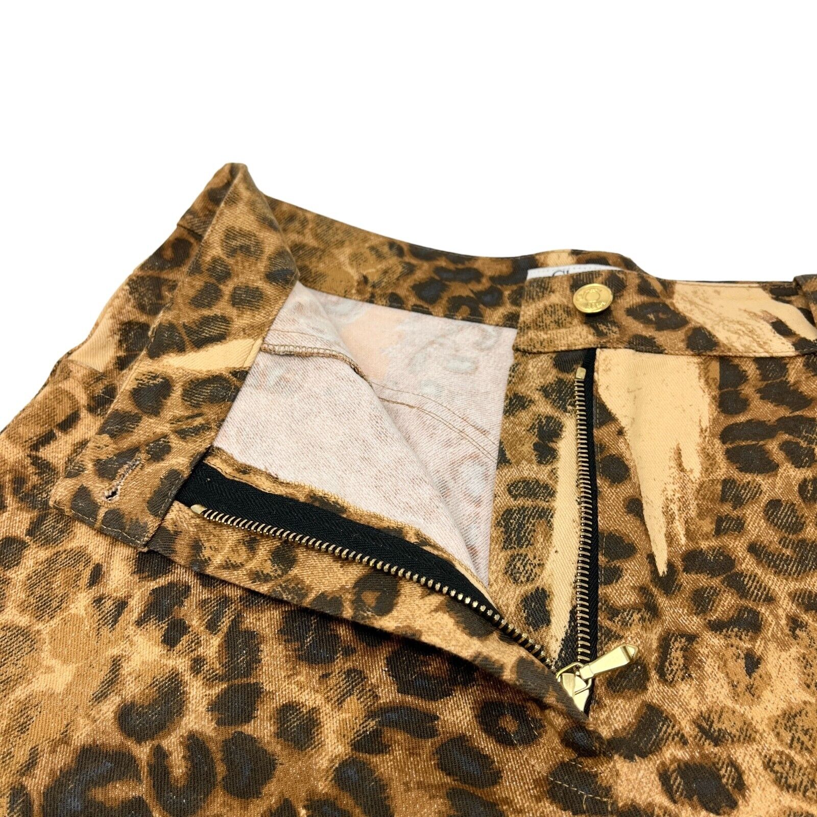 Christian Dior Logo Vintage Leopard Jacket Pants Set #36 #38 Cotton Rank AB