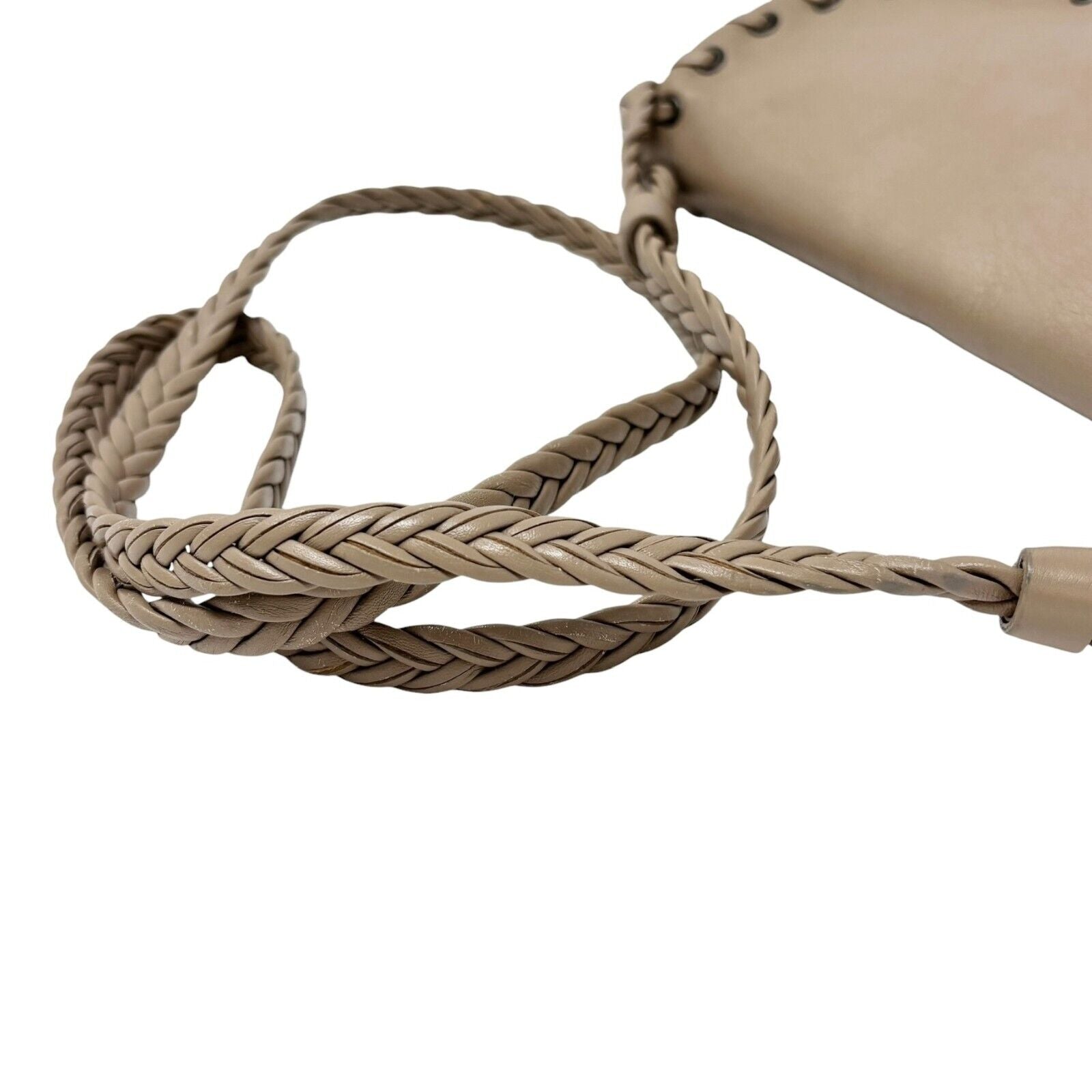 Christian Dior Vintage 2007 Trotter Monogram Crossbody Bag Charm Cream Leather