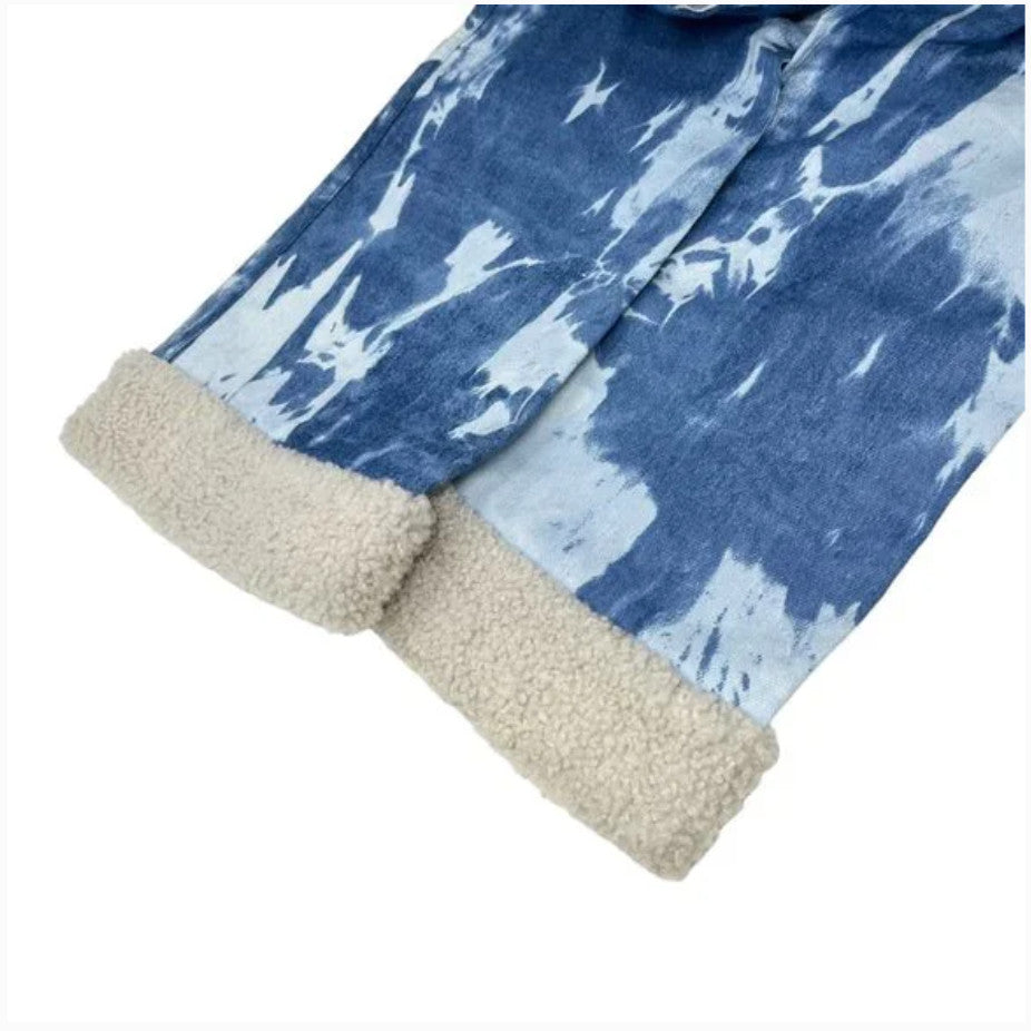 Christian Dior Vintage 2000 Galliano Jacket Pants Set #38 Tie-Dye Blue Gold