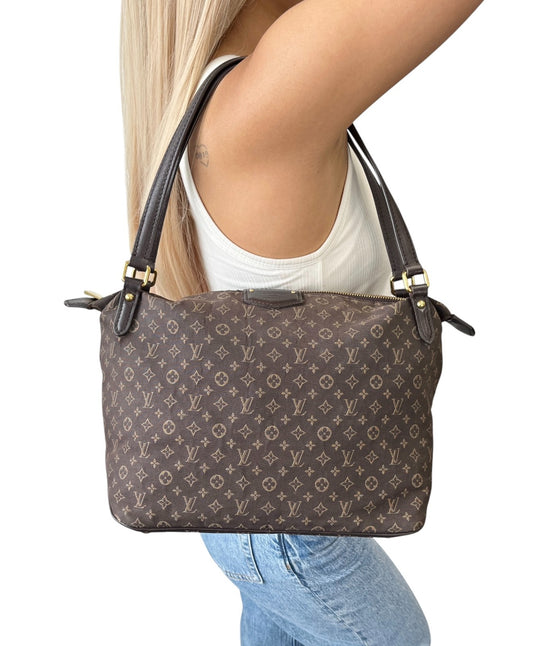 LOUIS VUITTON Vintage Monogram Idylle Ballade PM Canvas Shoulder Bag Brown Gold