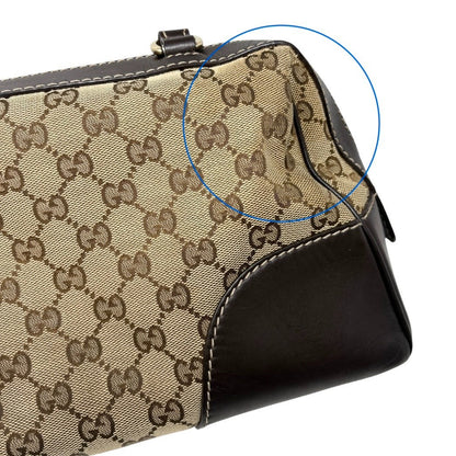 GUCCI Vintage GG Monogram Lovely Heart Shoulder Bag Beige Brown Canvas 902325