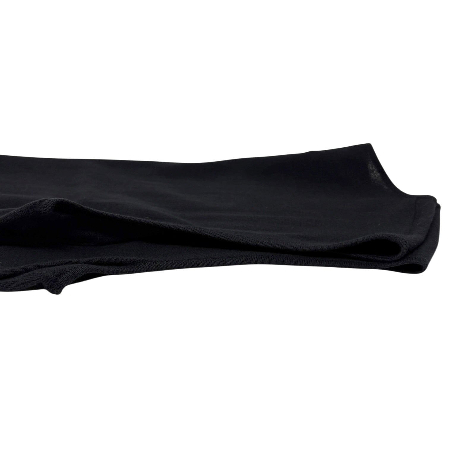 CHANEL Vintage 05C CC Logo T-shirt Knit Tank Top #42 Black Cotton Stitch