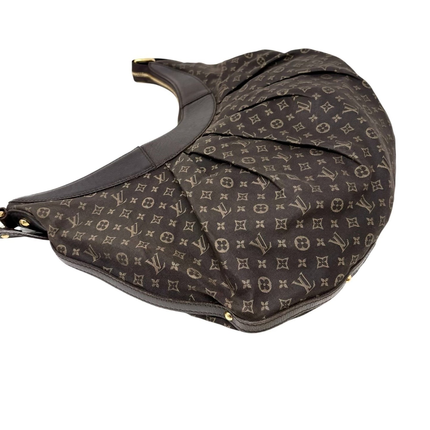 LOUIS VUITTON Vintage Monogram Rhapsody Crossbody Bag Brown Gold Canvas Leather