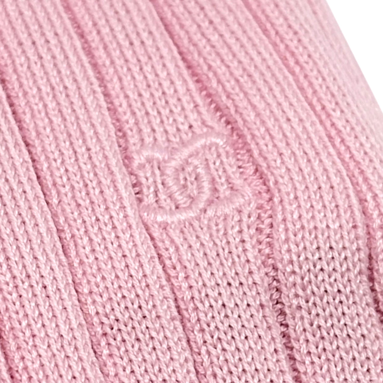 CHANEL Vintage 97P CC Logo Rib Knit Tank Top #40 Pink Blue Cotton Colorblock