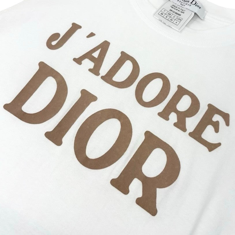 Christian Dior Vintage 2002 J'ADORE Tank Top #36 White Light Brown 902902