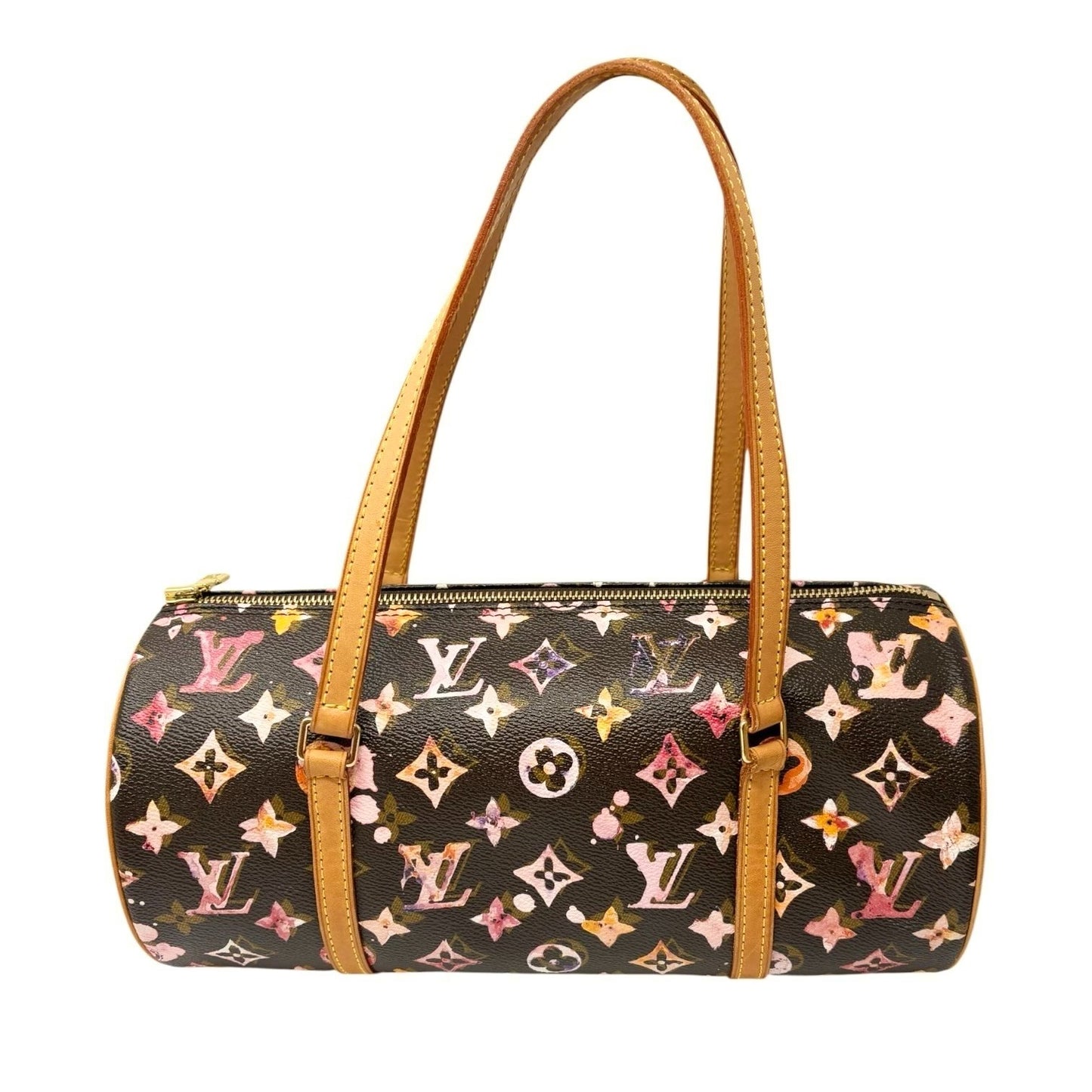 LOUIS VUITTON Vintage M95753 Monogram Watercolor Papillon Shoulder Bag Leather