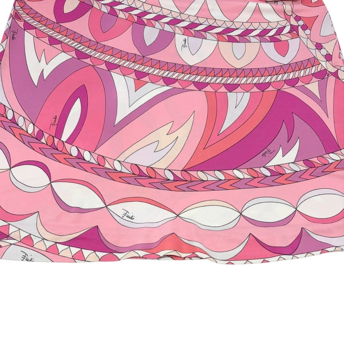EMILIO PUCCI Vintage Mini Dress One-Piece #38 Pink Multicolor Rayon 901858