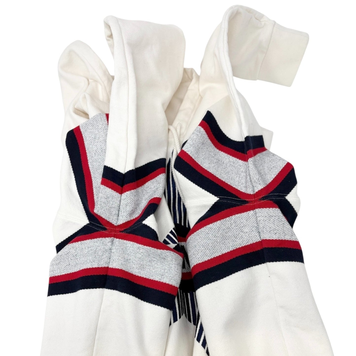 Christian Dior 21AW Big Star Logo Hoodie Sweatshirt Top #XS White Blue Red