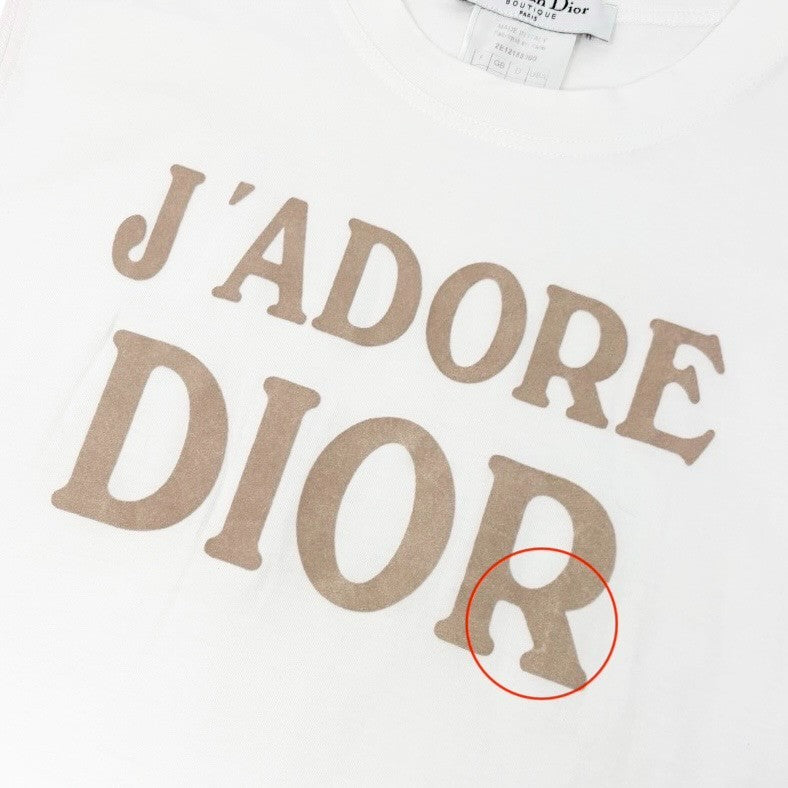 Christian Dior Vintage 2002 J'ADORE Tank Top #44 White Light Brown 902304