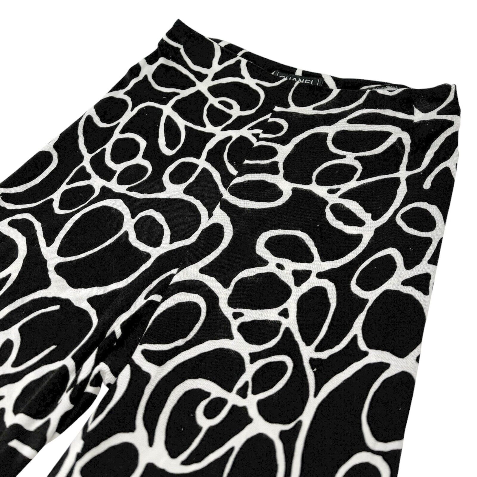 CHANEL Vintage 98S CC Logo Top Pants Set Suits #38 Black Viscose Rank AB