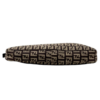 FENDI Vintage Zucchino Monogram Mini Shoulder Bag Brown Beige Canvas 902498