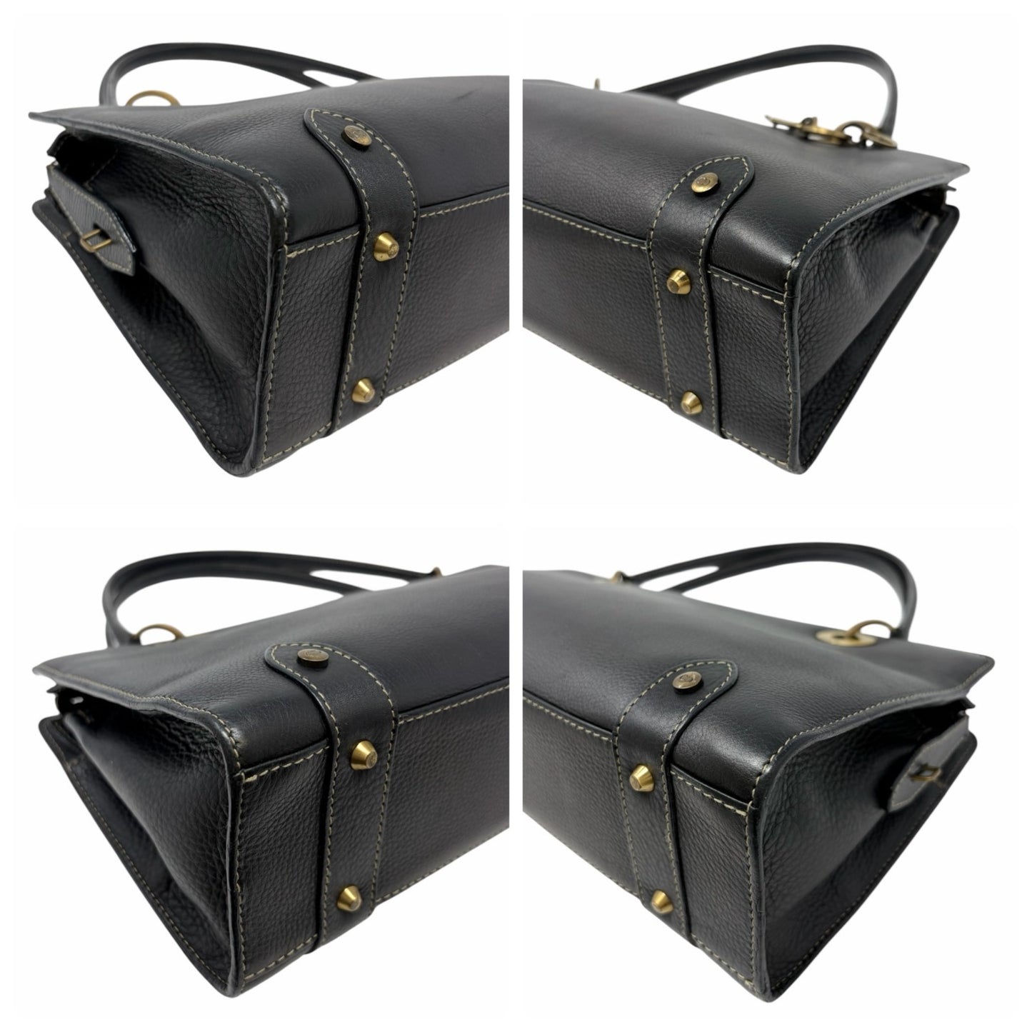 Christian Dior Vintage 2002 East West Lady Dior Shoulder Bag Black 902076
