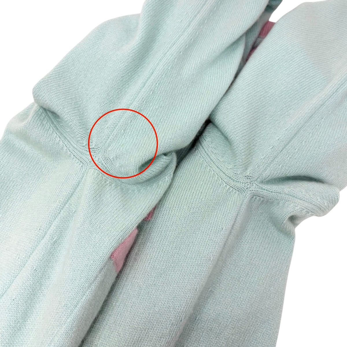CHANEL Vintage CC Logo Cashmere Knit Long Cardigan Top Blue Pink 902470
