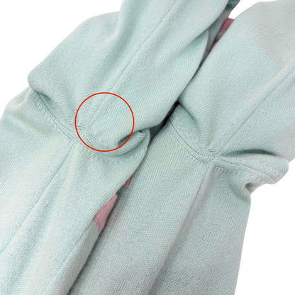 CHANEL Vintage CC Logo Cashmere Knit Long Cardigan Top Blue Pink 902470