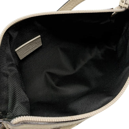 GUCCI Vintage GG Monogram Abbey Mini Shoulder Bag White Brown Canvas 902316