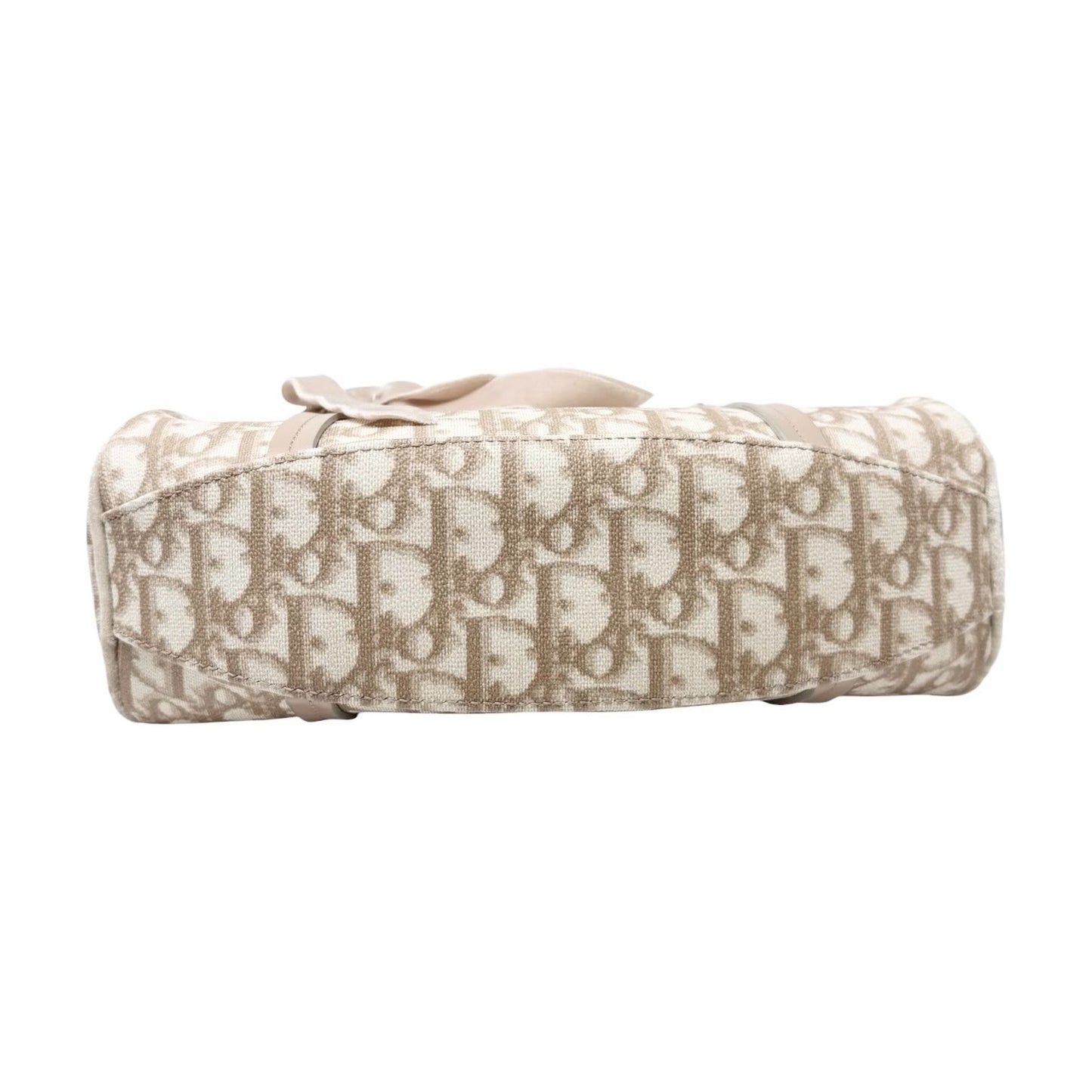 Christian Dior Vintage 2005 Trotter Monogram Romantique Bag Beige PVC 902270
