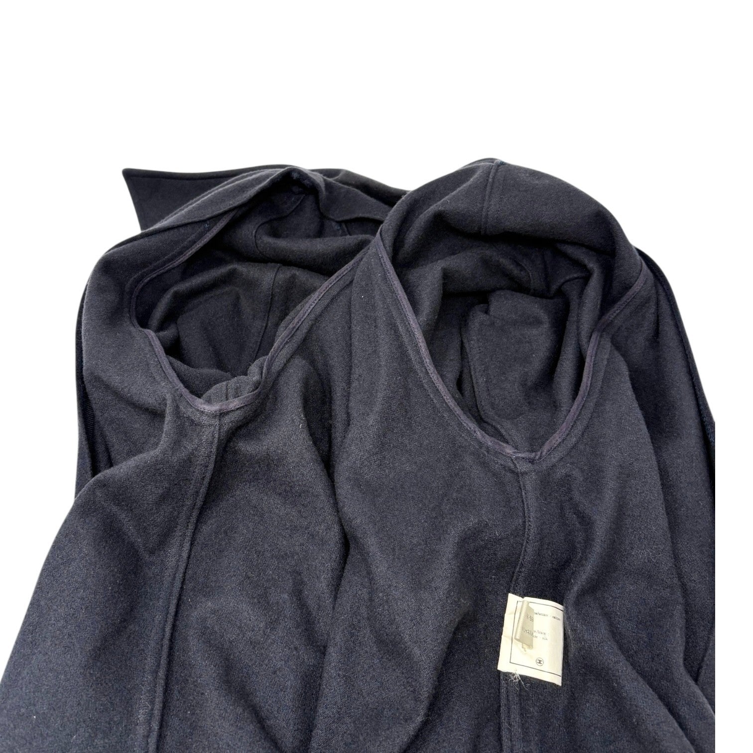 CHANEL Vintage 95A CC Mark Logo Long Coat Jacket #38 Cashmere Dark Blue Gold