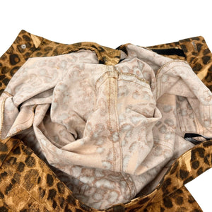 Christian Dior Logo Vintage Leopard Jacket Pants Set #36 #38 Cotton Rank AB