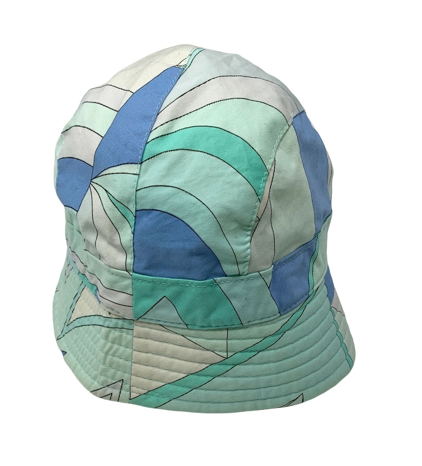 EMILIO PUCCI Logo Bucket Hat Accessory Green Blue Multicolor RankAB