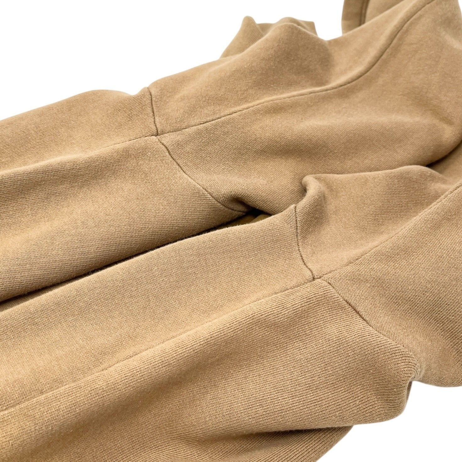 FENDI Vintage Big Logo Sweatshirt Top #38 Brown Cotton Velvet Long Sleeve