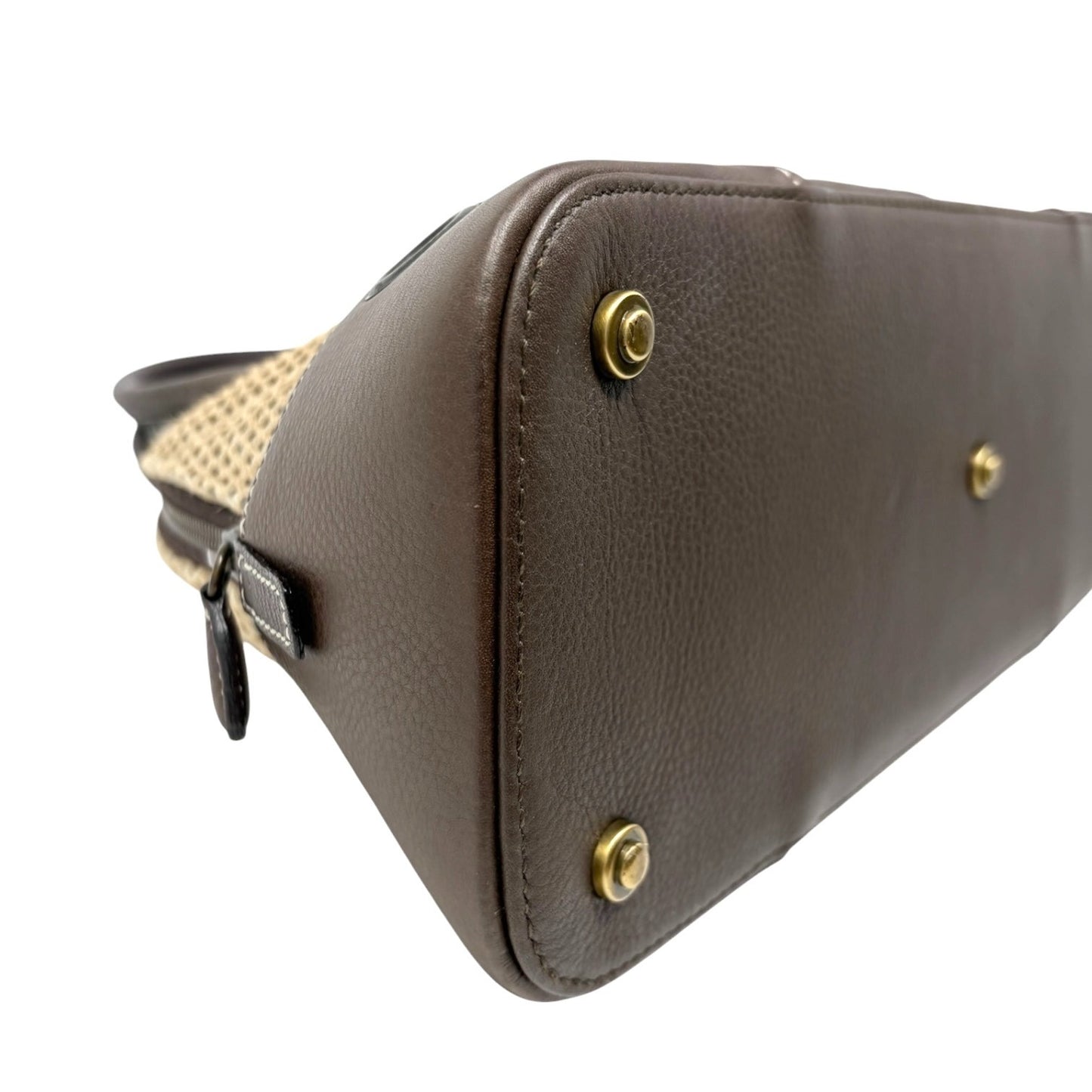 Christian Dior Vintage Montaigne Chris 1947 Pony Hair Bag Beige Brown 901895