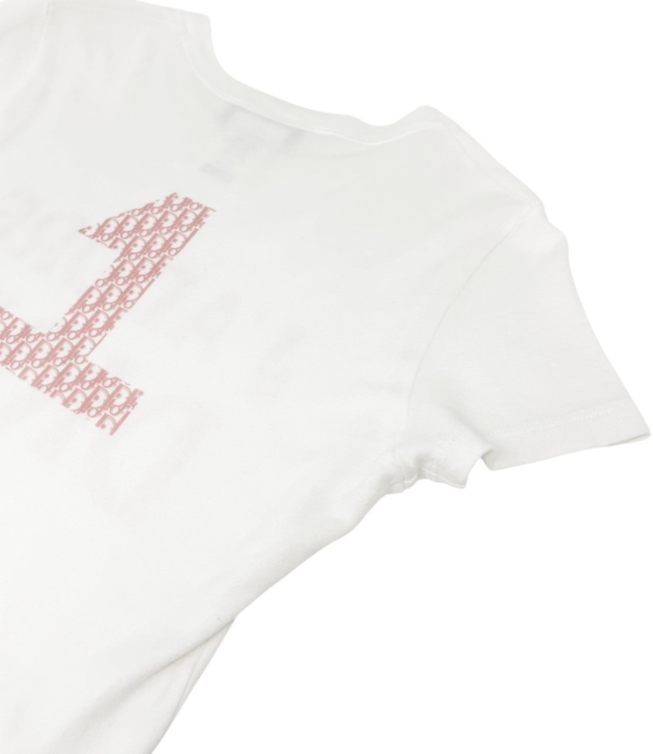 Christian Dior Vintage 2004 J'ADORE Logo T-shirt Top #38 White Pink Cotton