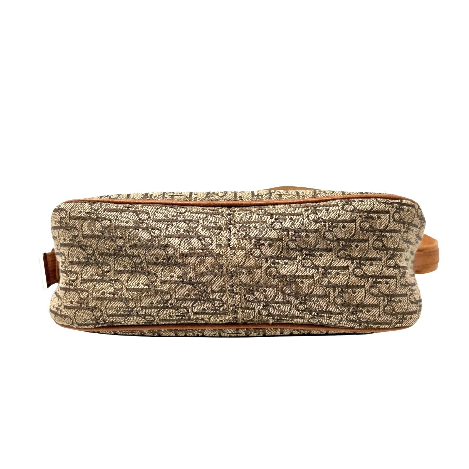 Christian Dior Vintage 2005 Trotter Monogram Street Chic Shoulder Bag Brown