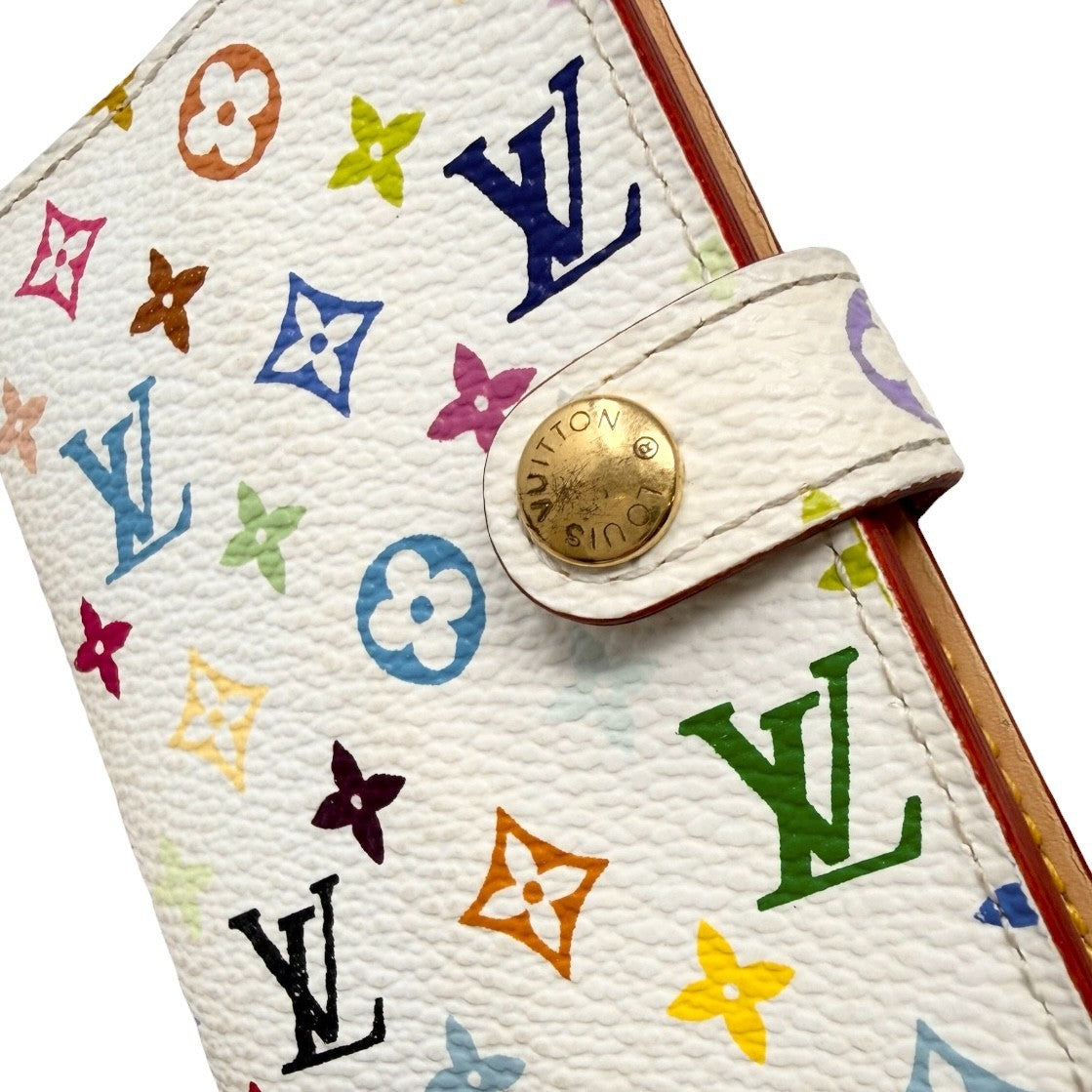 LOUIS VUITTON Vintage Monogram Multicolor Carnet de Bal Agenda Mini Blanc 902006