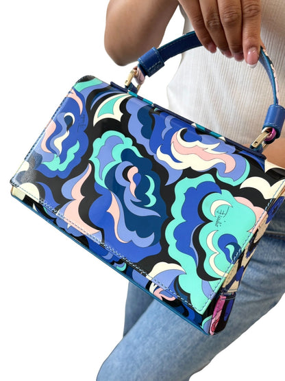 EMILIO PUCCI Vintage Logo Psychedelic Printed Multicolor 2way Bag Blue 902568