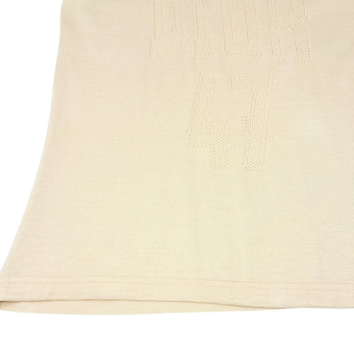 Christian Dior Vintage 2005 Knit T-shirt Top #38 Yellow Cream Wool 902813