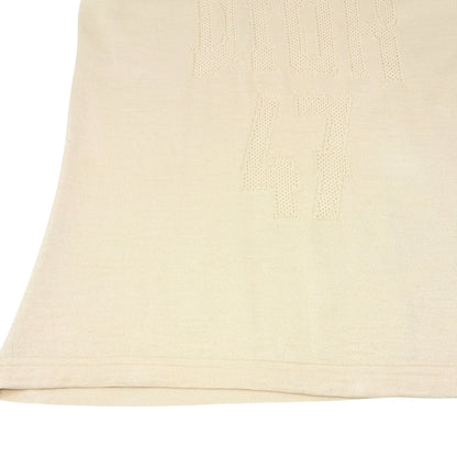 Christian Dior Vintage 2005 Knit T-shirt Top #38 Yellow Cream Wool 902813