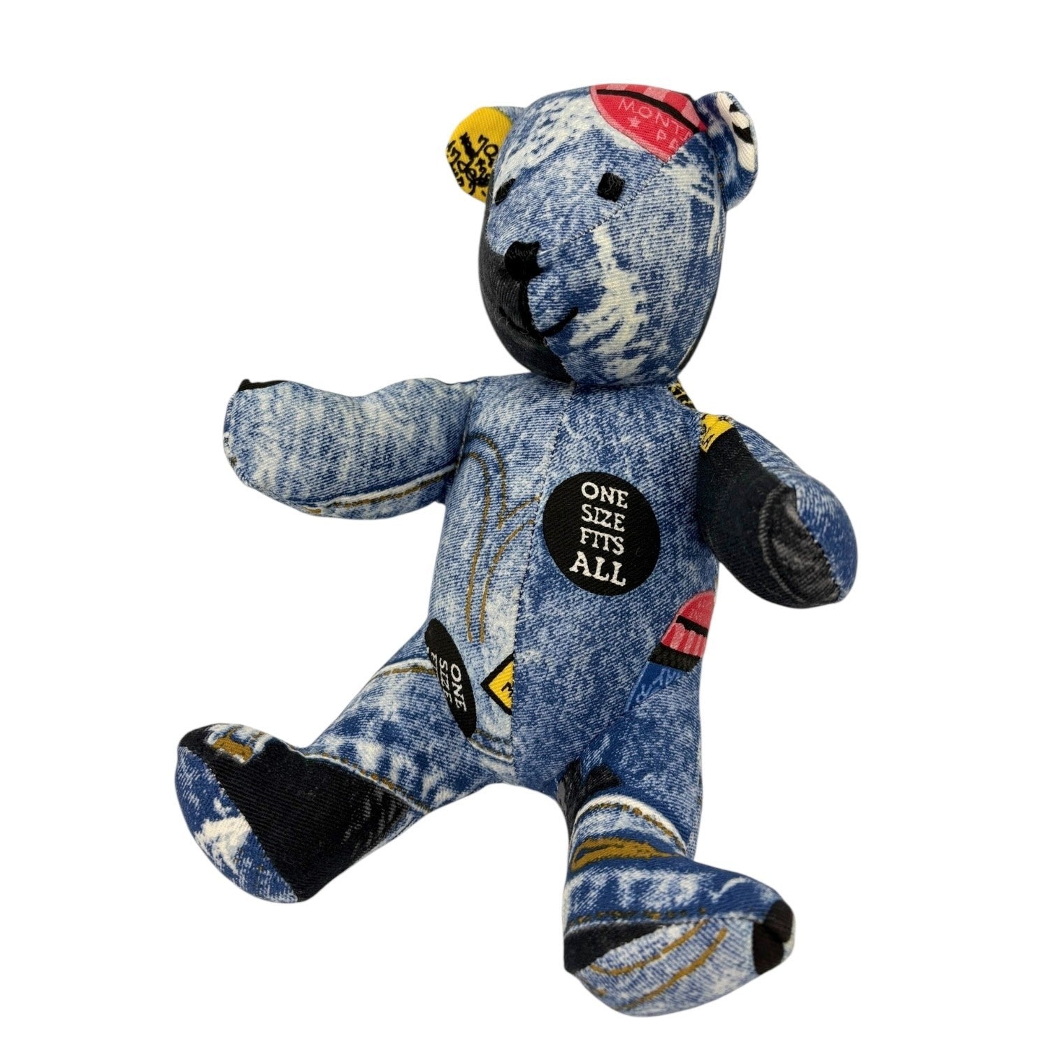 Christian Dior Vintage Baby Dior Teddy Bear Plush Toy Blue Black Cotton