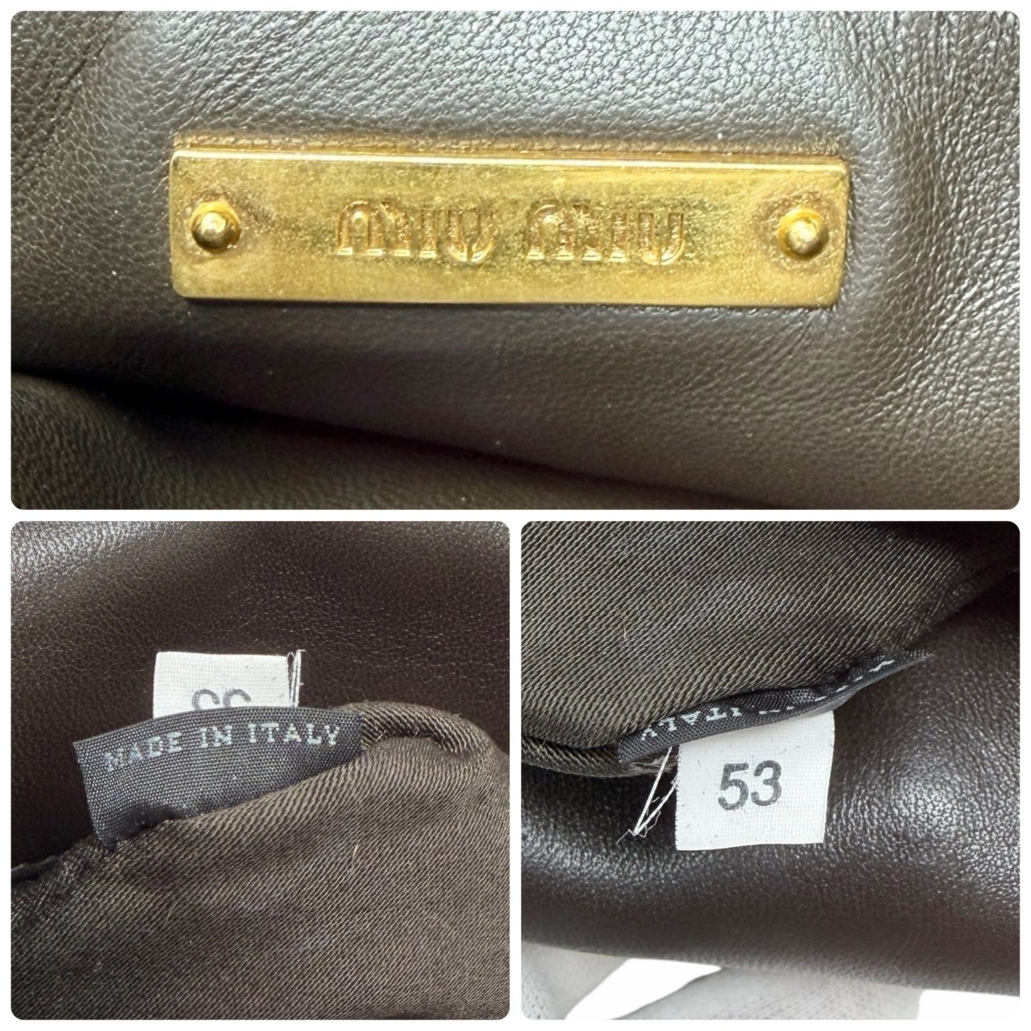 miumiu Vintage Leopard Pony Calf Hair Crossbody Bag Brown Gold Leather 902218