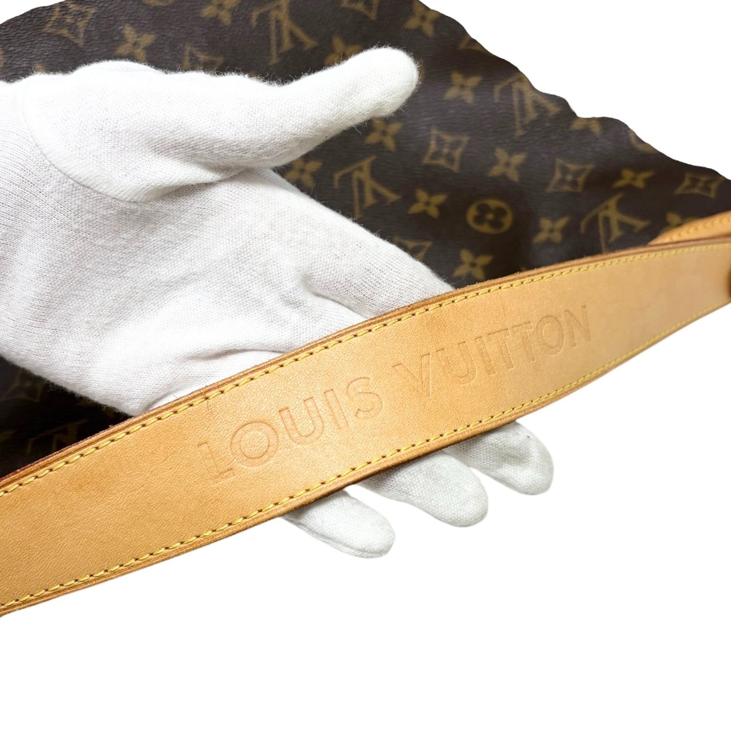 LOUIS VUITTON Vintage Delightful Monogram Hobo Bag Brown PVC Leather 902590