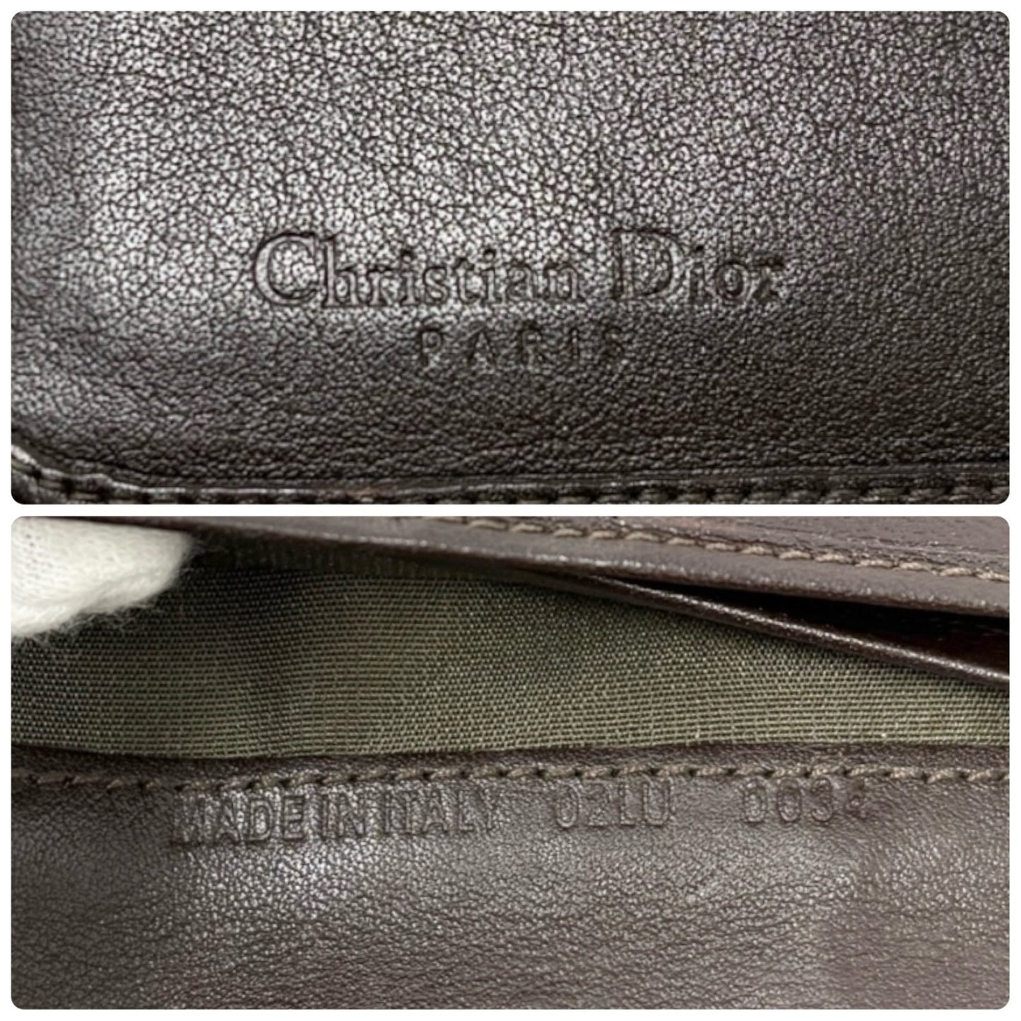 Christian Dior Vintage Trotter Monogram Rasta Color Canvas Saddle Wallet Beige