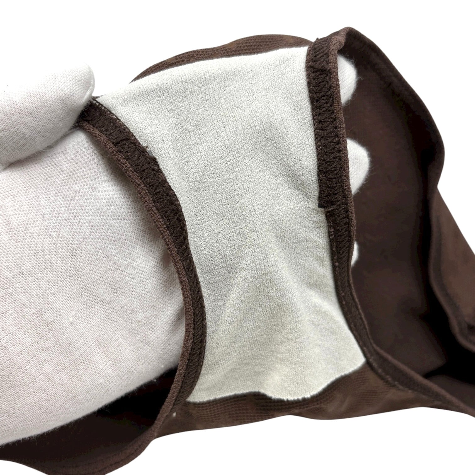 LOUIS VUITTON Vintage LV Logo Monogram Swimsuit Swimwear #36 Brown Gold Nylon