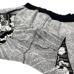 CHANEL Vintage P47652 CC Logo Short Pants #34 Shorts Black White Cotton Rayon