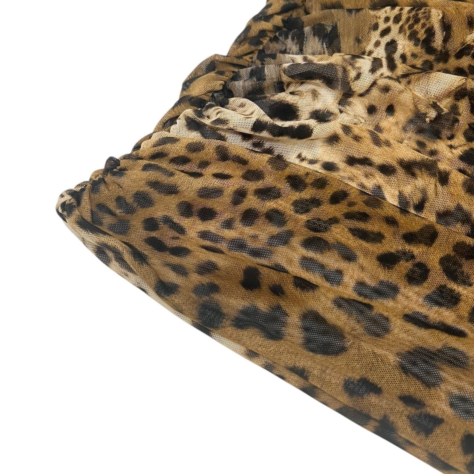 Roberto Cavalli Vintage Logo Leopard Midi Dress One-piece #42 Brown Nylon