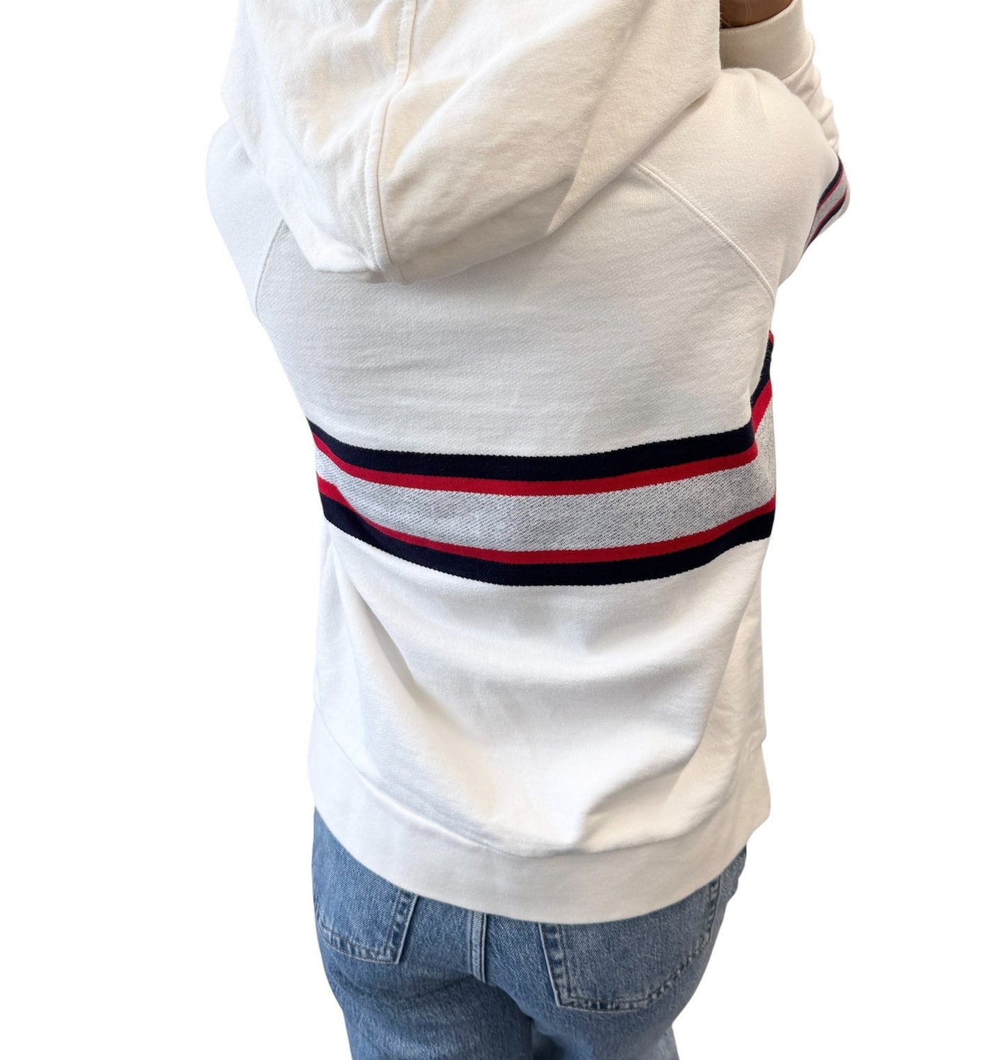 Christian Dior 21AW Big Star Logo Hoodie Sweatshirt Top #XS White Blue Red